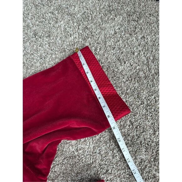 Vintage Christian Dior Red Long Bath Robe Arnel Blend Tie Front USA Made Size S - Picture 9 of 16